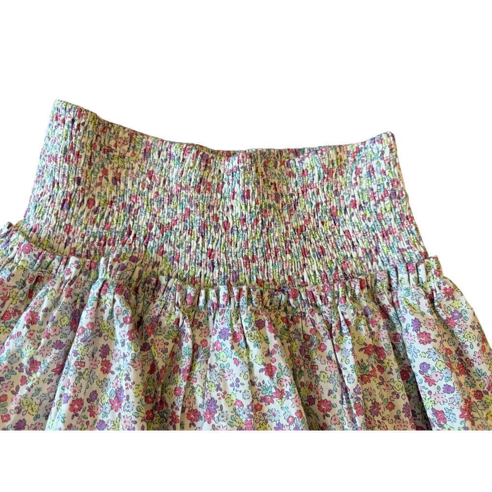 J.Marie Pink/Purple Floral Smocked Mini Skirt Women Size S - Picture 3 of 7